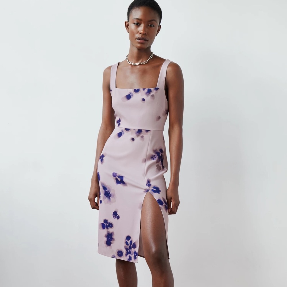 Aritzia Babaton 90s Mauve Slit Dress
